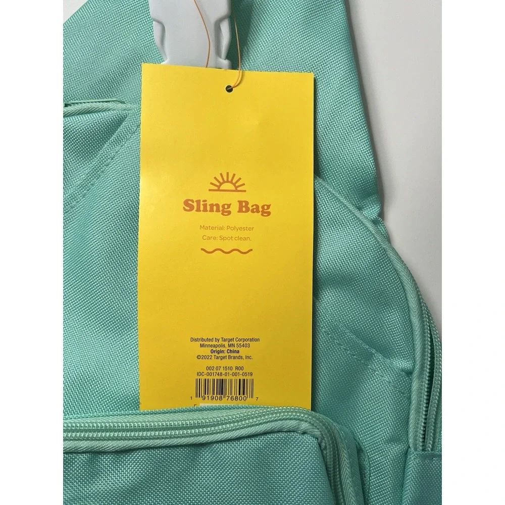 Sun Squad‎ Sling Bag with pockets, Teal New